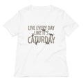 Live Every Day Like It's Caturday Women's V-Neck Tee