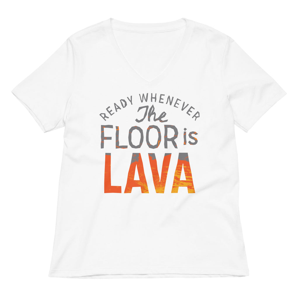 The Floor Is Lava Women's V-Neck Tee