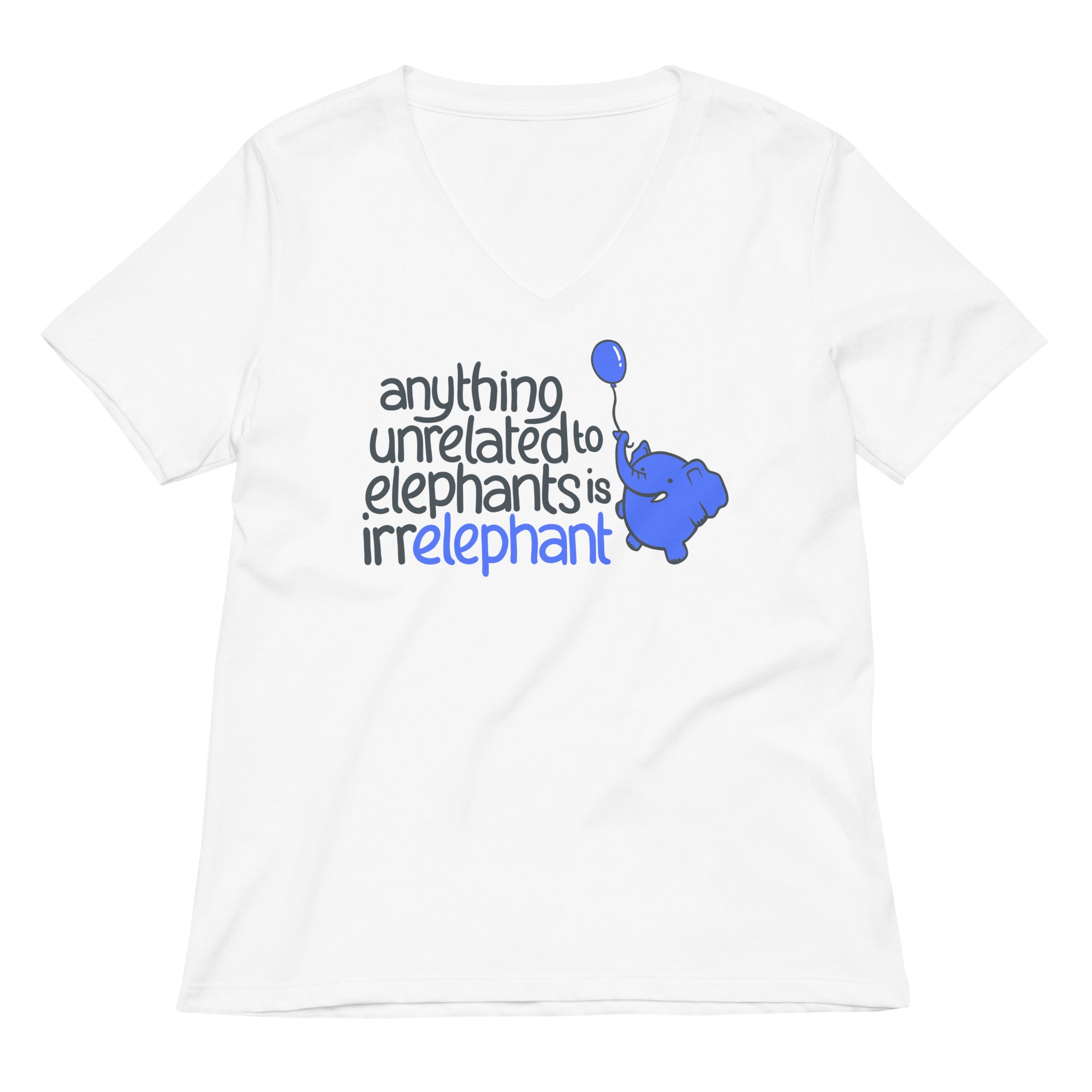 Anything Unrelated Elephants Women's V-Neck Tee