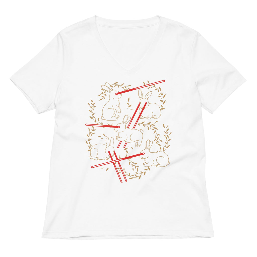 Laser Buns Women's V-Neck Tee