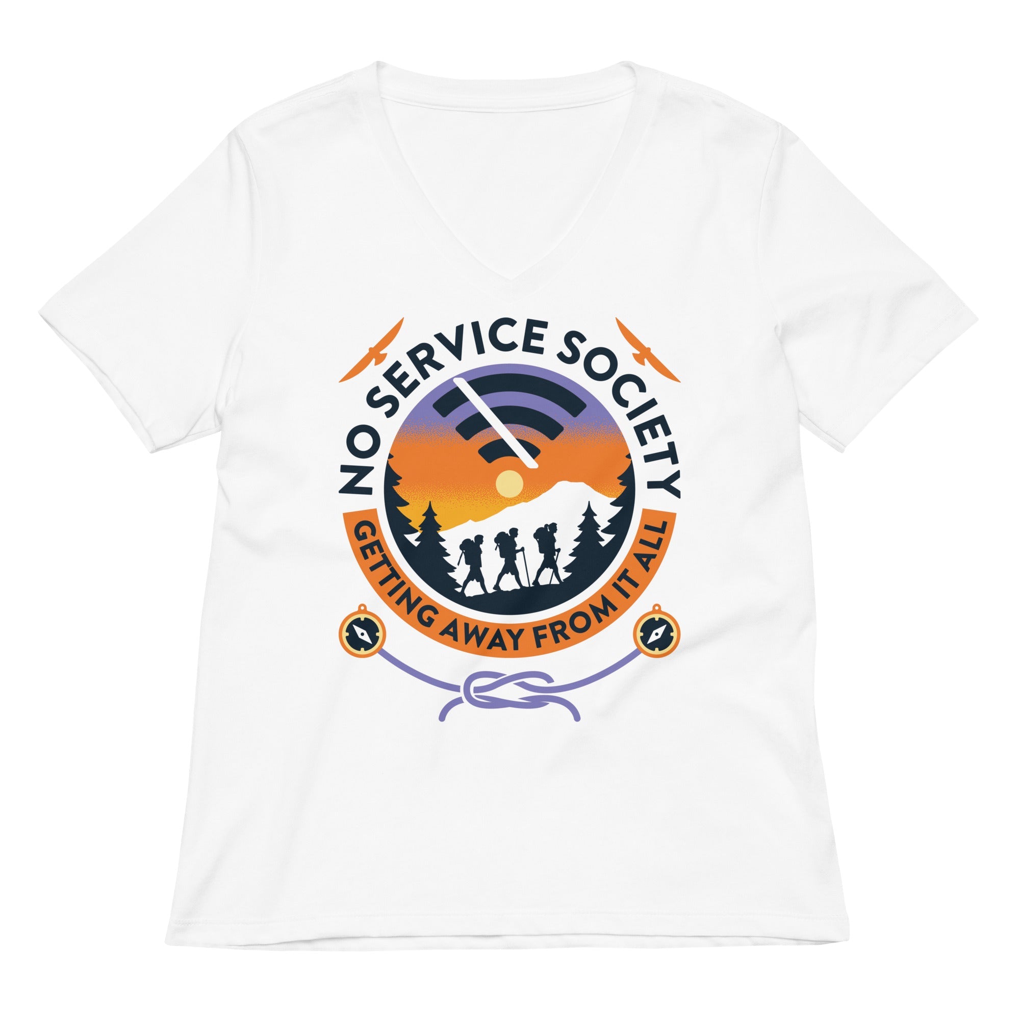 No Service Society Women's V-Neck Tee