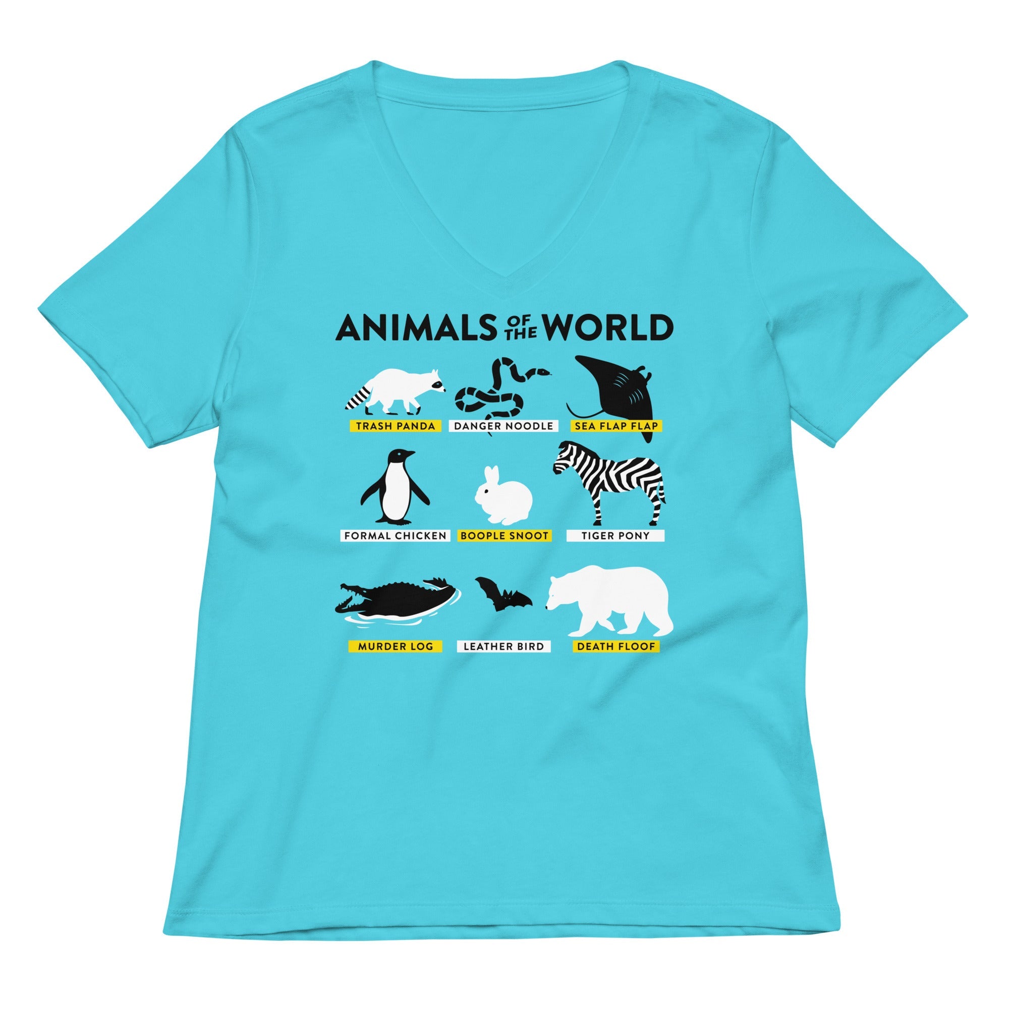 Animals Of The World Women's V-Neck Tee