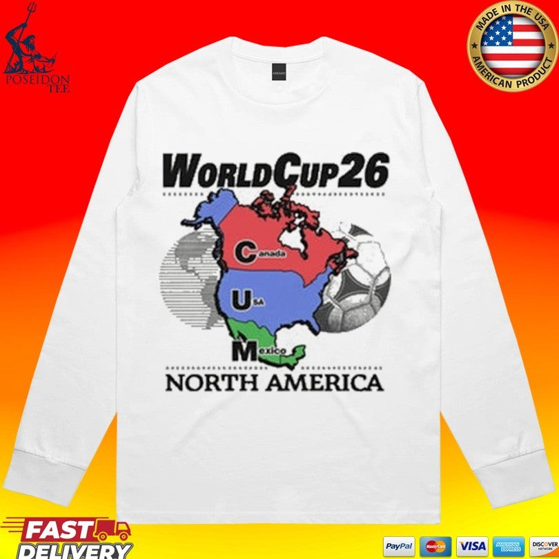 World Cup 26 North America Cum Map T-shirt