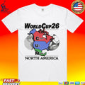 World Cup 26 North America Cum Map T-shirt
