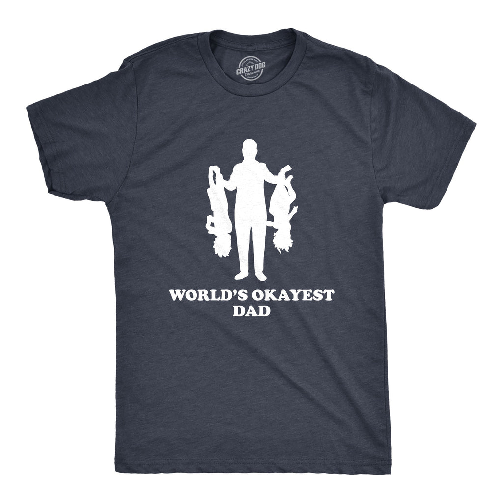 Upside Down Kids World's Okayest Dad Men's T Shirt