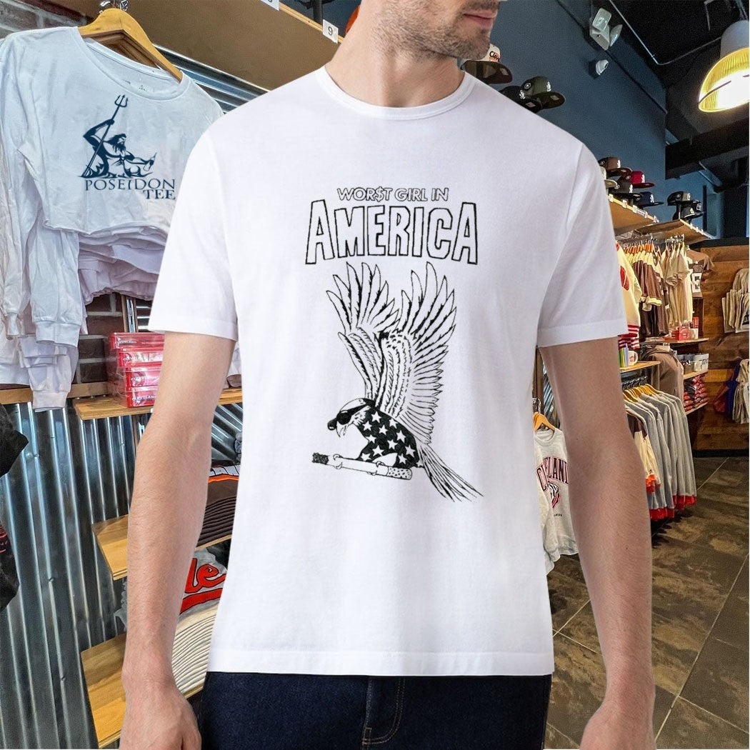 Worst Girl In America Wgia$ Eagle T-shirt