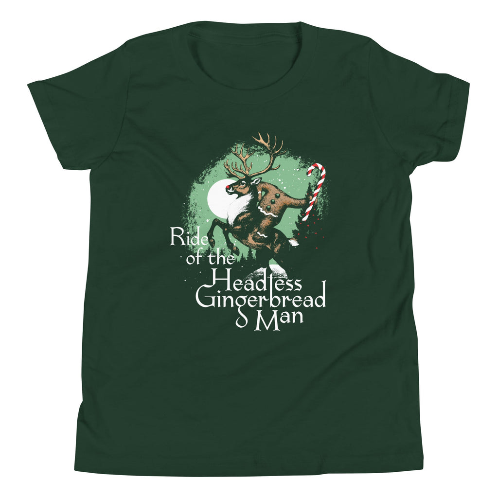 Ride Of The Headless Gingerbread Man Kid's Youth Tee
