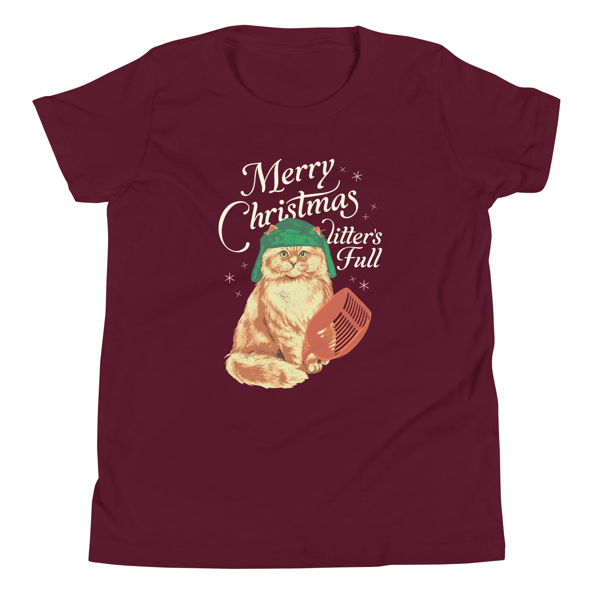 Merry Christmas Litter's Full Kid's Youth Tee