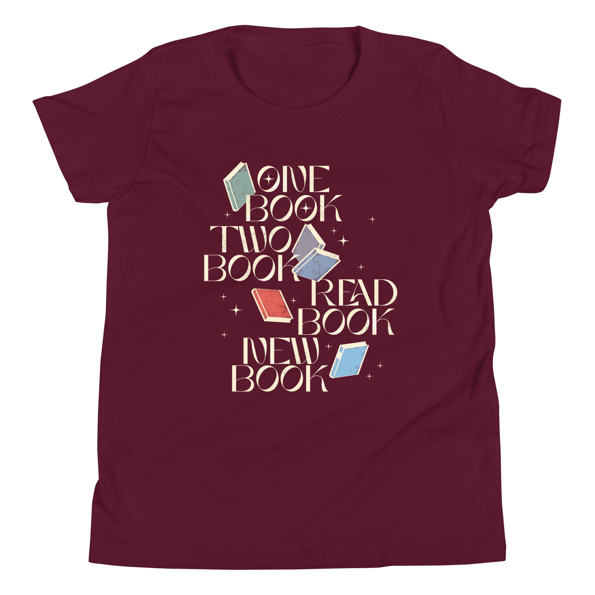 One Book Two Book Read Book New Book Kid's Youth Tee