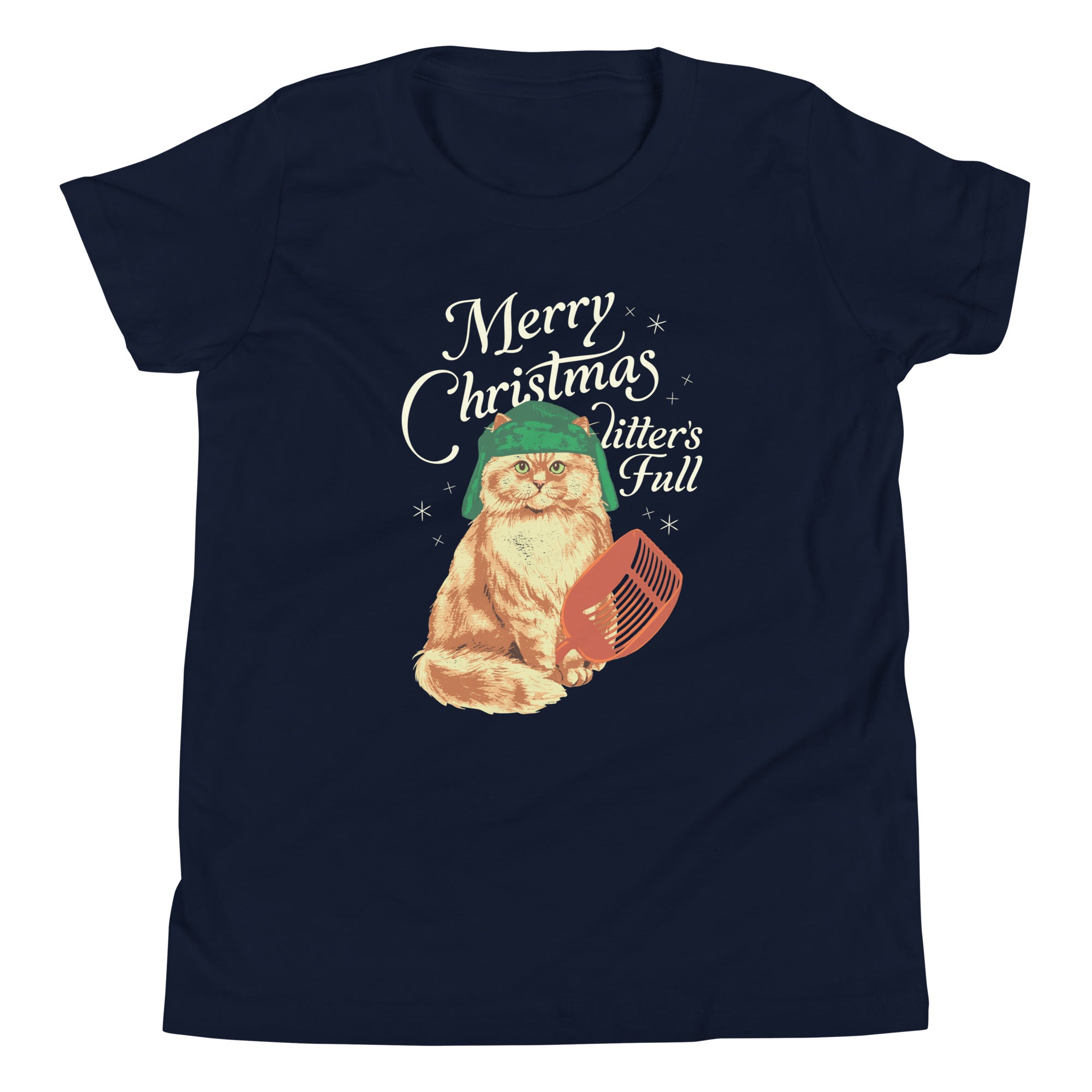 Merry Christmas Litter's Full Kid's Youth Tee