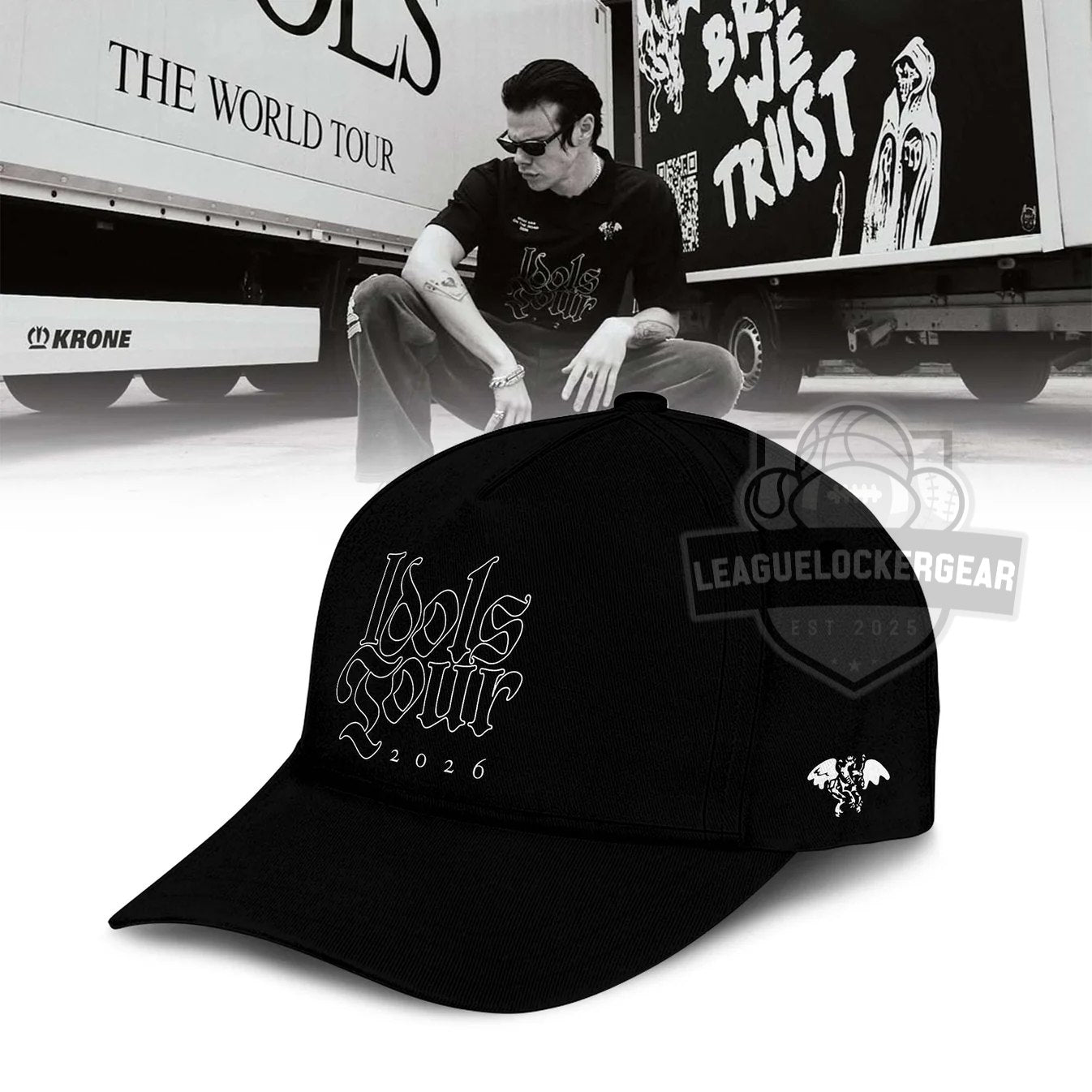 Yungblud Idols Tour 2026 Skull Crossbones T-Shirt