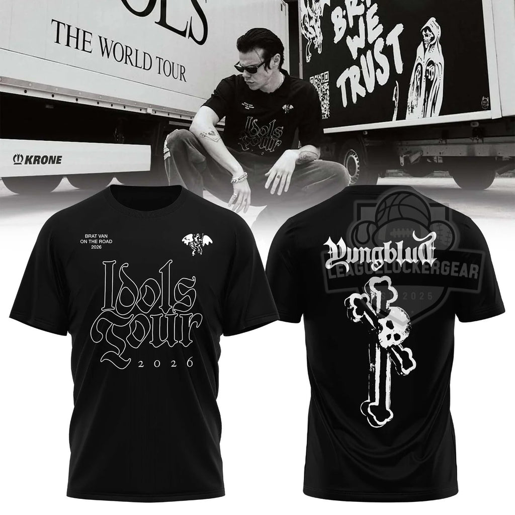Yungblud Idols Tour 2026 Skull Crossbones T-Shirt