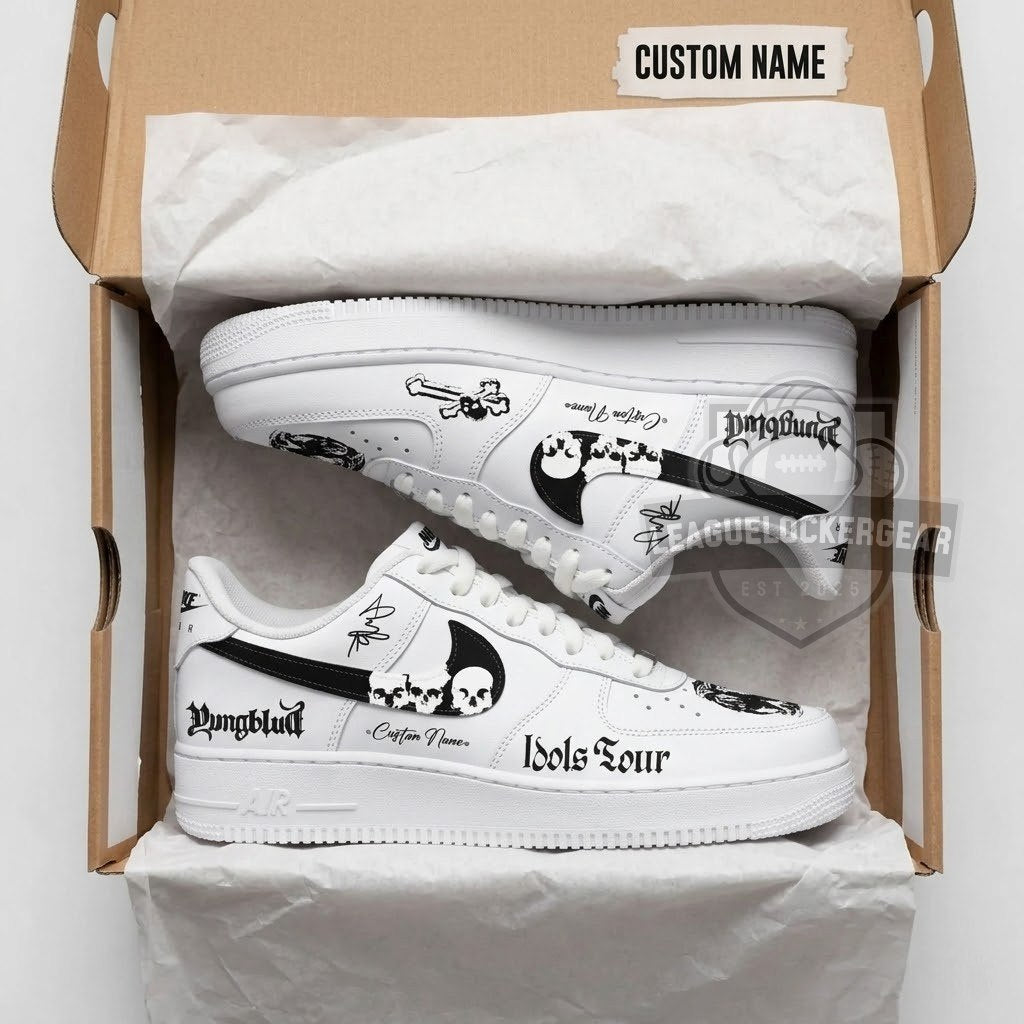 Yungblud Idols Tour Signed Custom Air Force Shoes