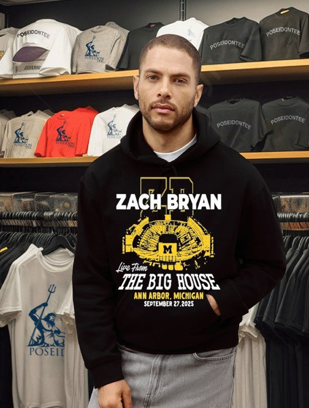 Zach Bryan The Big House Ann Arbor Michigan Wolverines September 27 2025 T-shirt