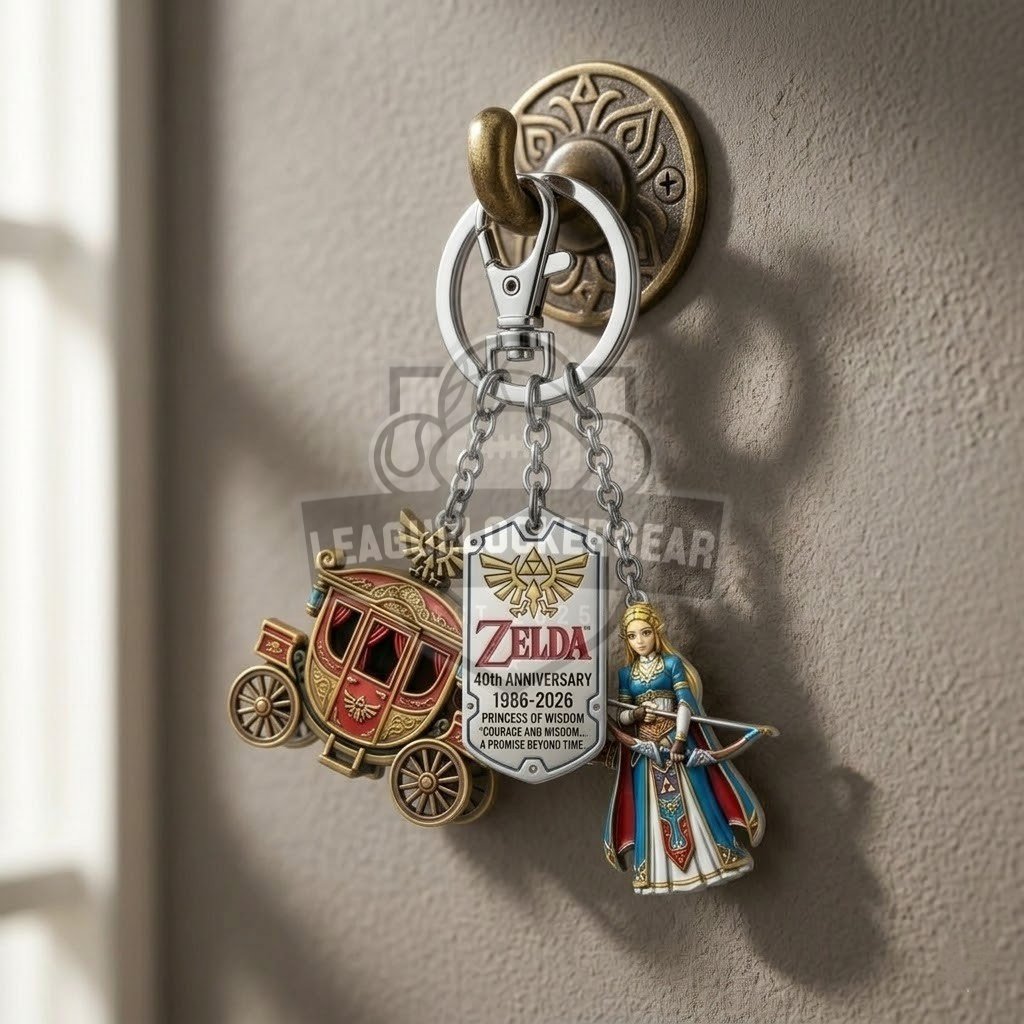 Zelda 40th Anniversary 1986-2026 Princess of Wisdom Keychain